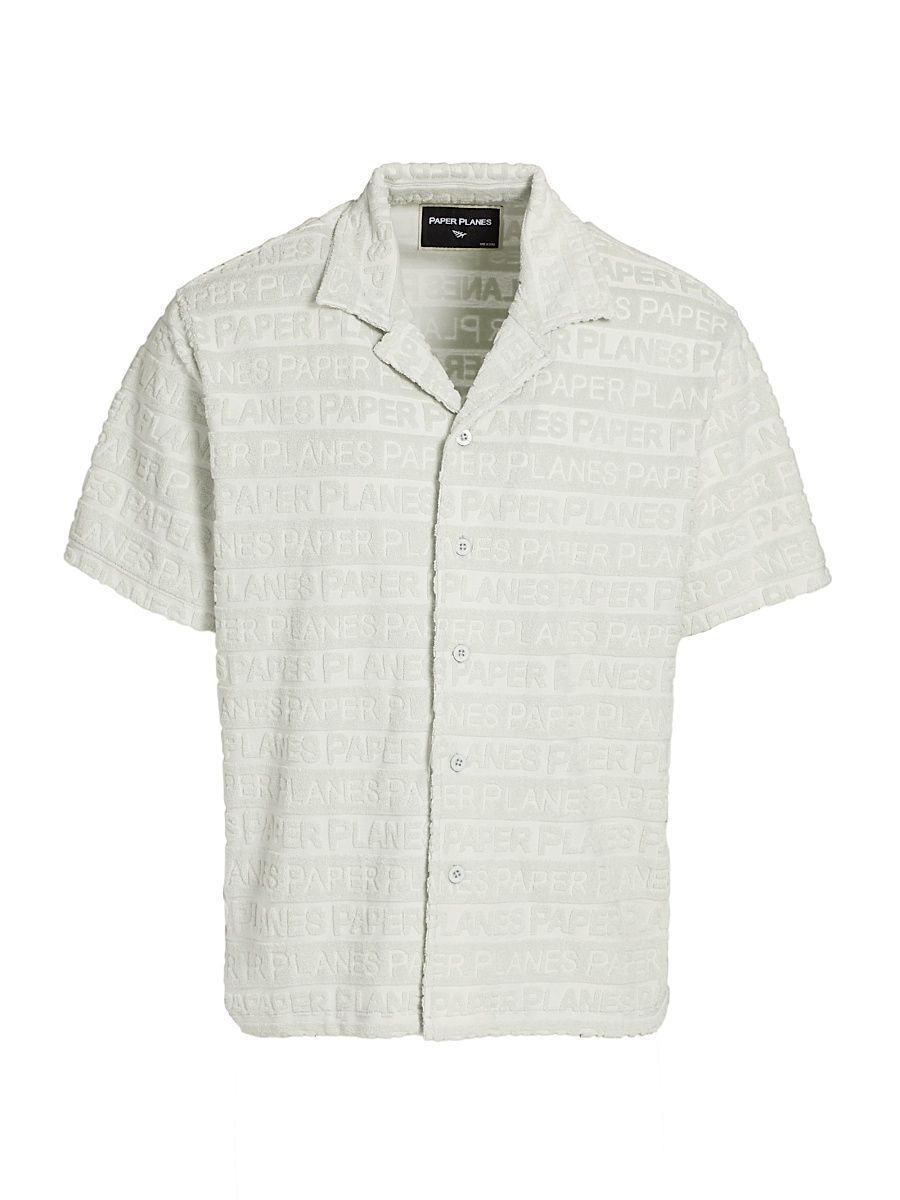 Men's Beachfront Terry Cloth Shirt - Aloe - Size Medium