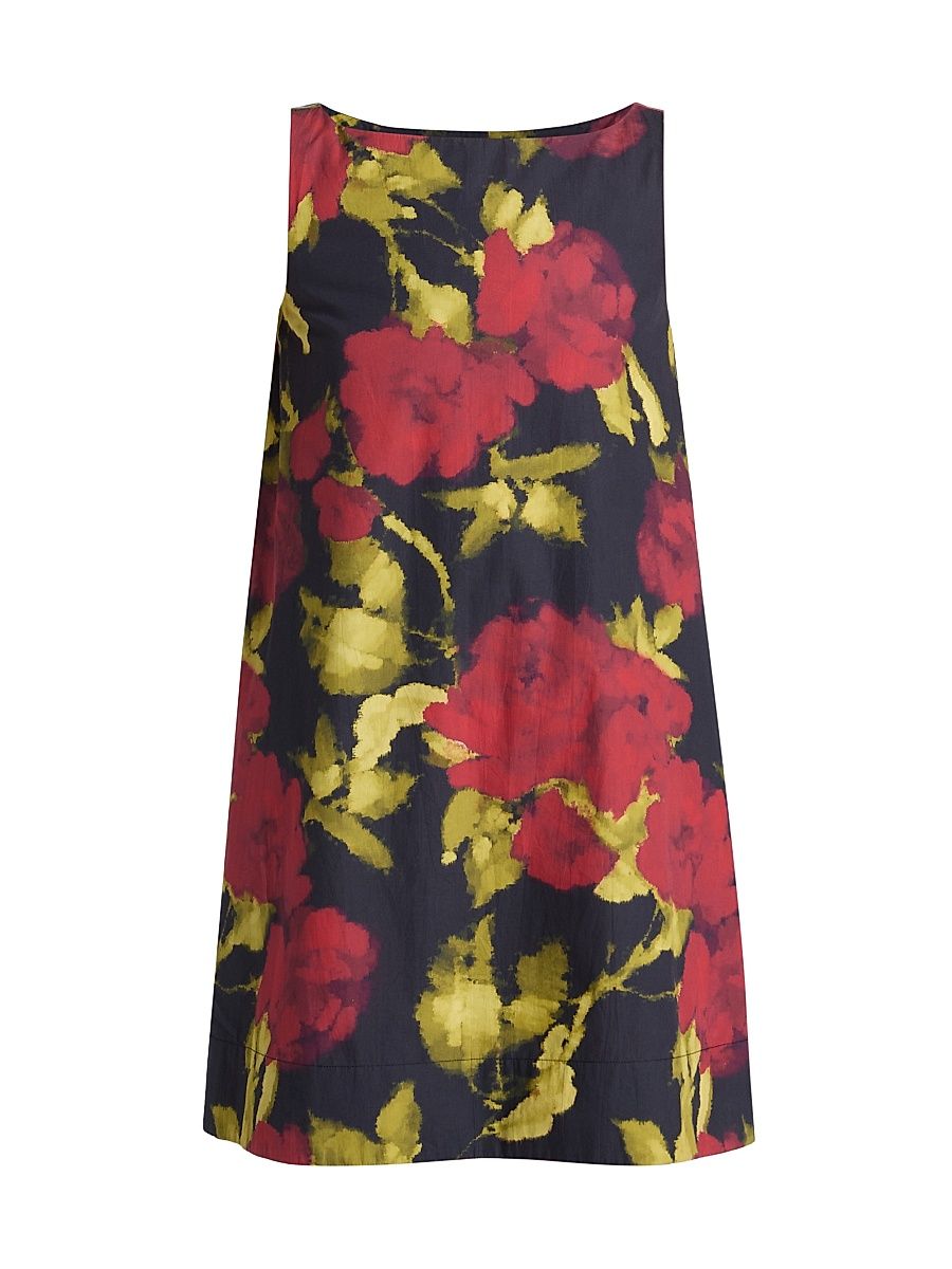 Women's Samiya Poplin Floral Minidress - Red Rose - Size XL