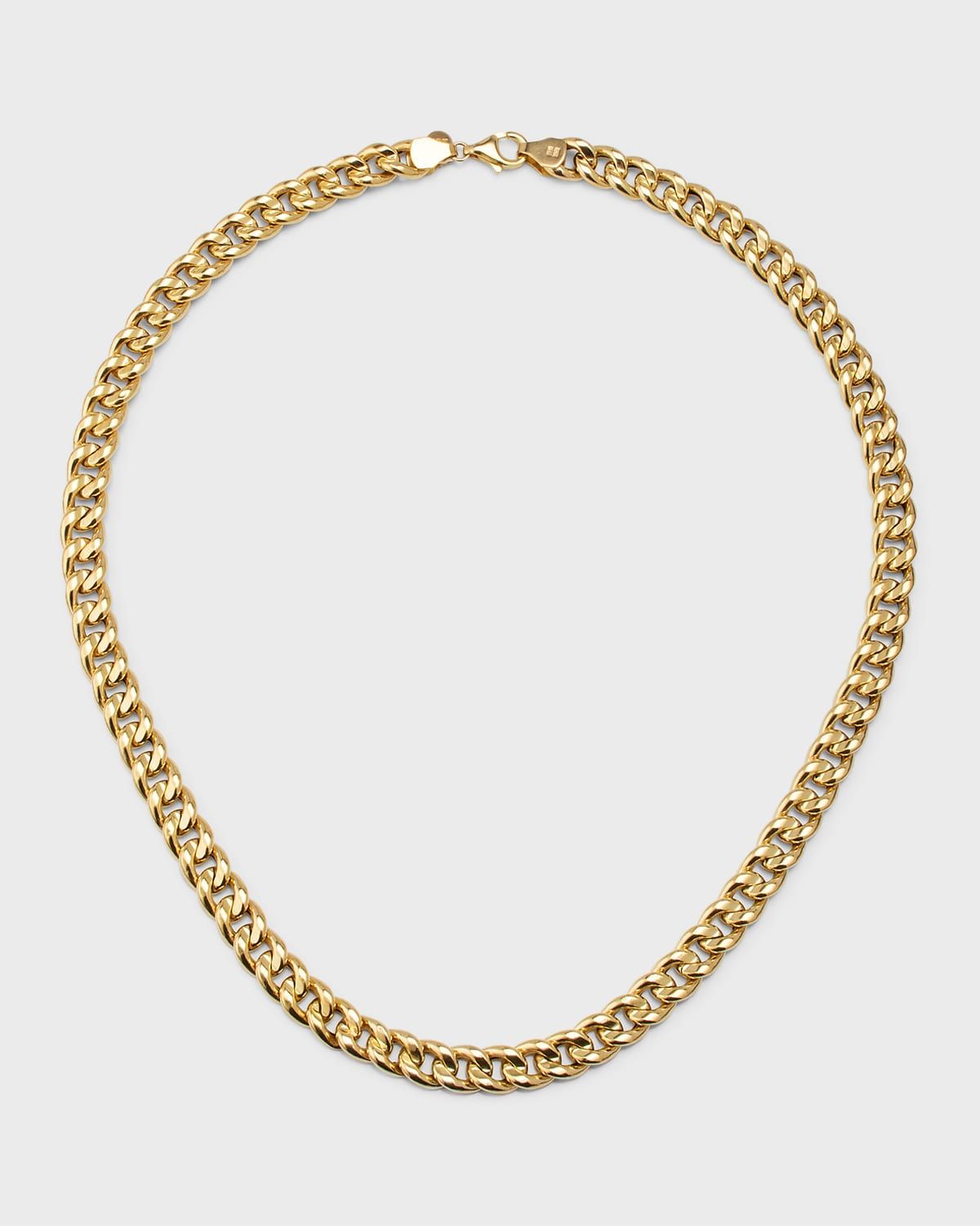 14K Gold Large Miami Cuban Link Necklace, 16"L
