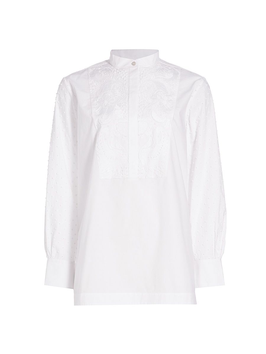 Women's Antonella Tux Tunic - White - Size Small
