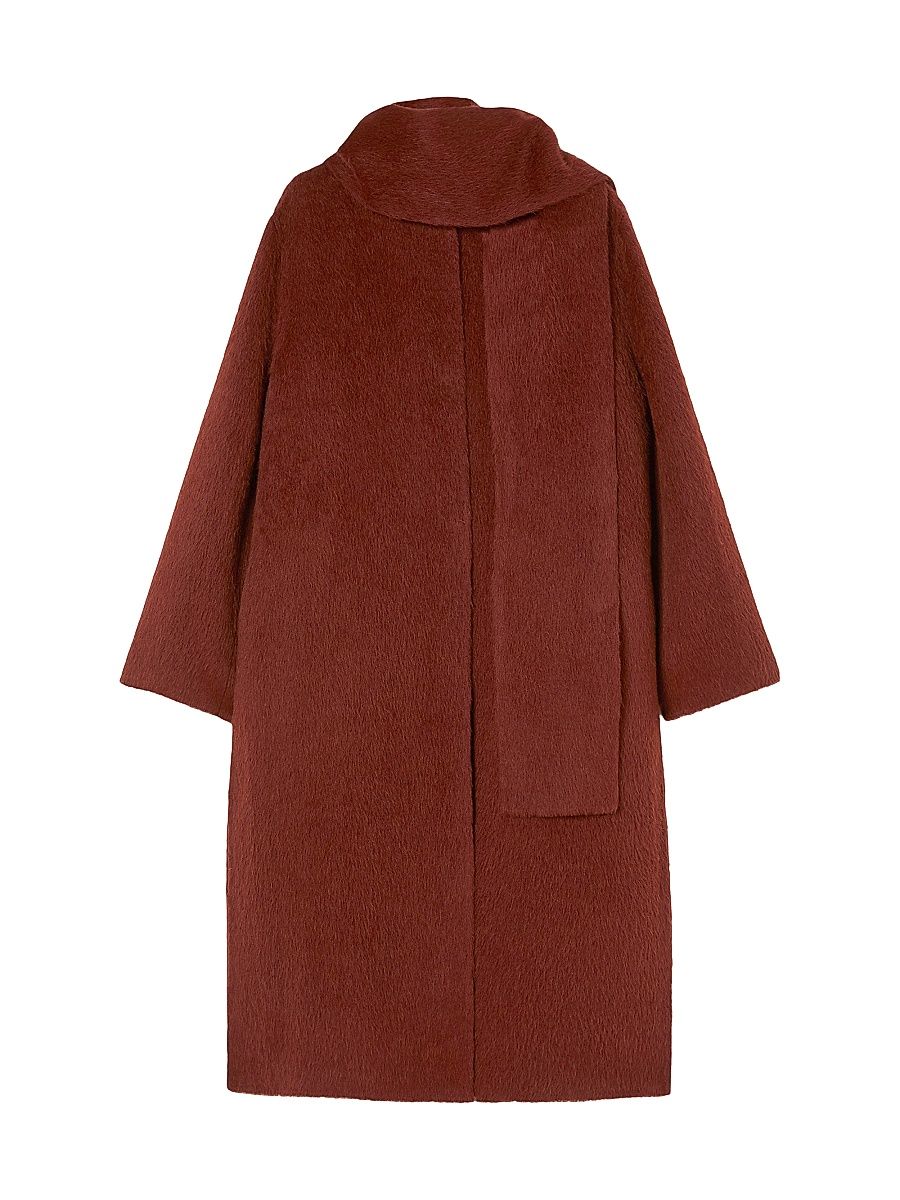 Women's Double Faced Wool and Alpaca Coat - Tobacco - Size 20