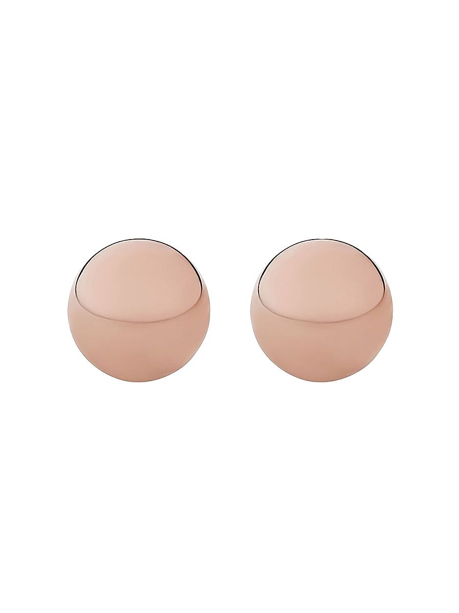 Women's 14K Rose Solid Gold Have A Ball Studs - Rose Gold - Size 8