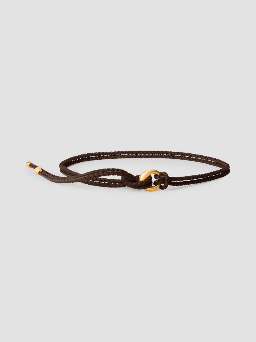 Naghedi Women's Salta Woven Belt - Chocolate