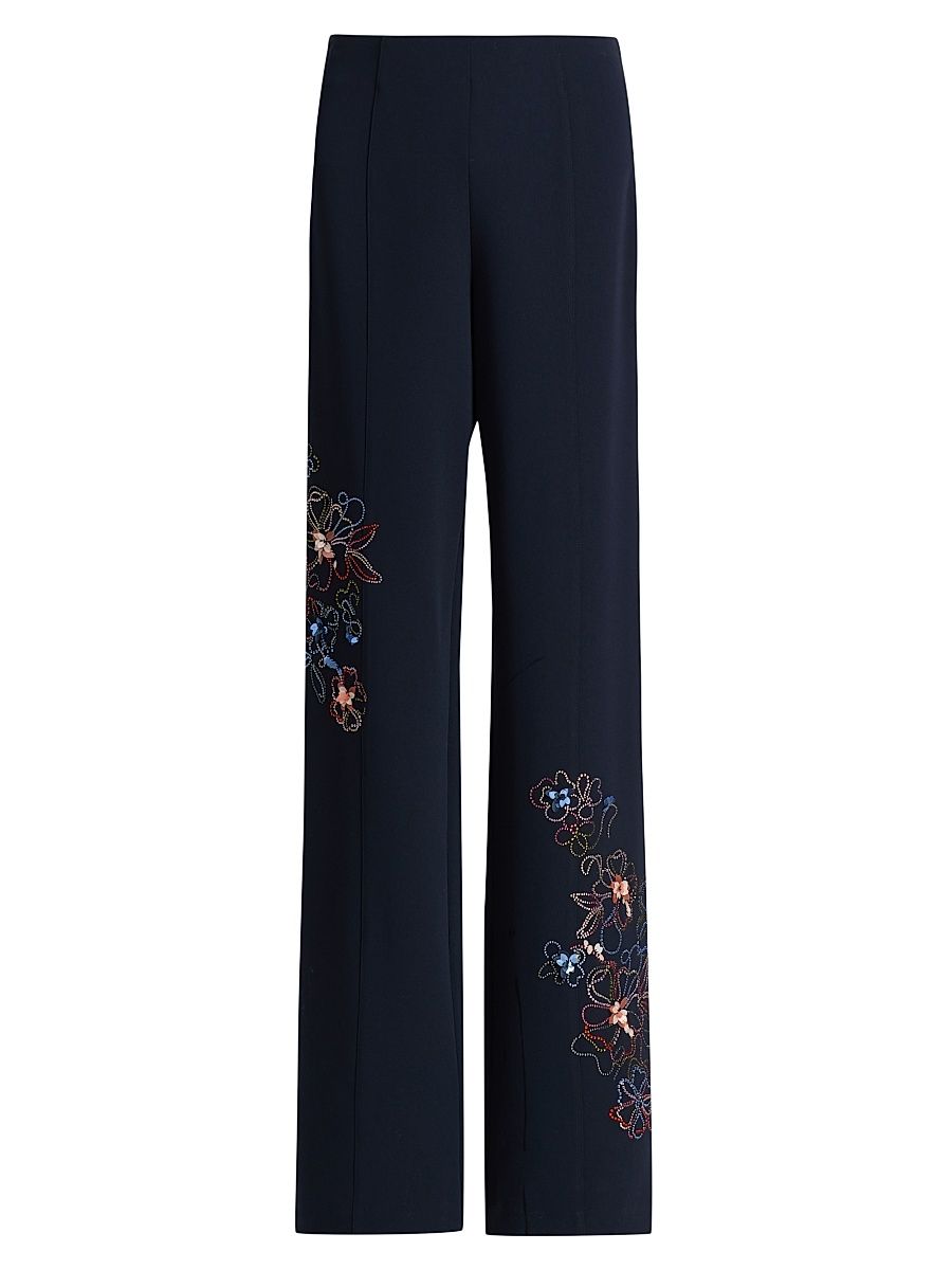 Women's Kingsley Blooming Linework Pants - Navy Multi - Size 12