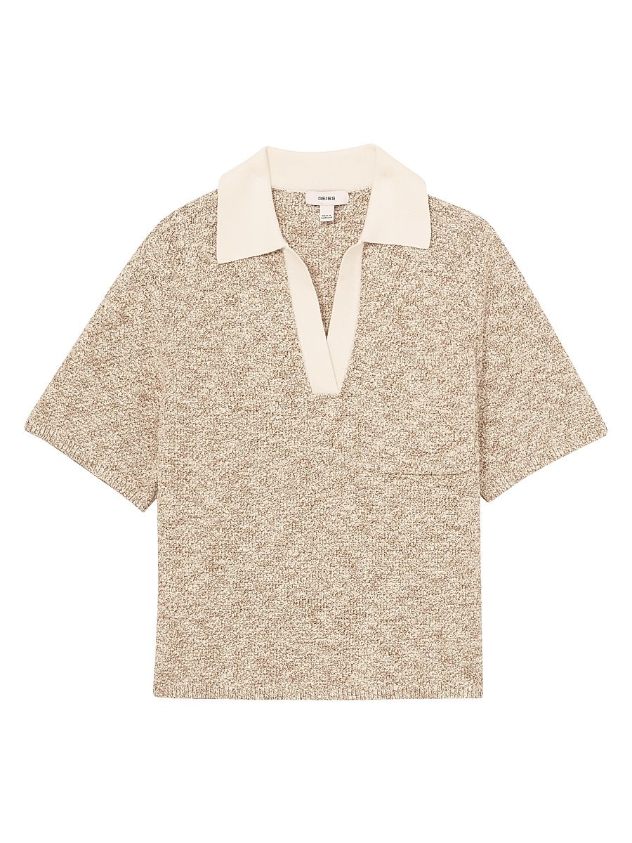 Women's Sam Textured Knit Polo - Size XL