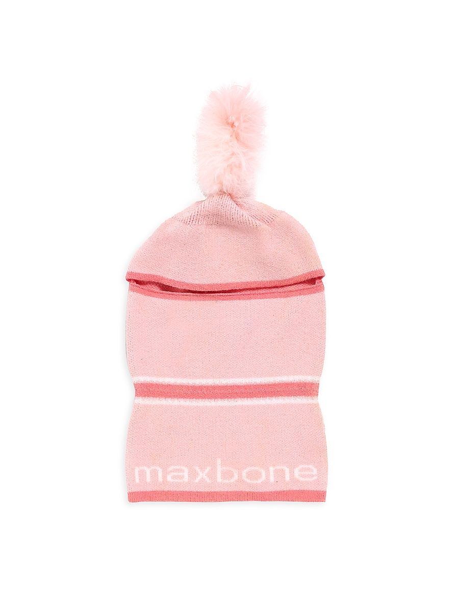 Feather Balaclava - Peach - Size Medium