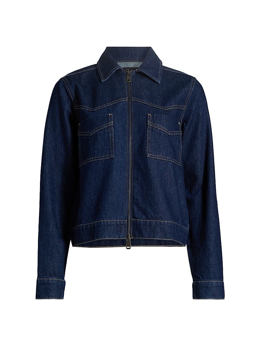 Women's Trabuco Denim Zip-Front Jacket - Deep Indigo - Size Large