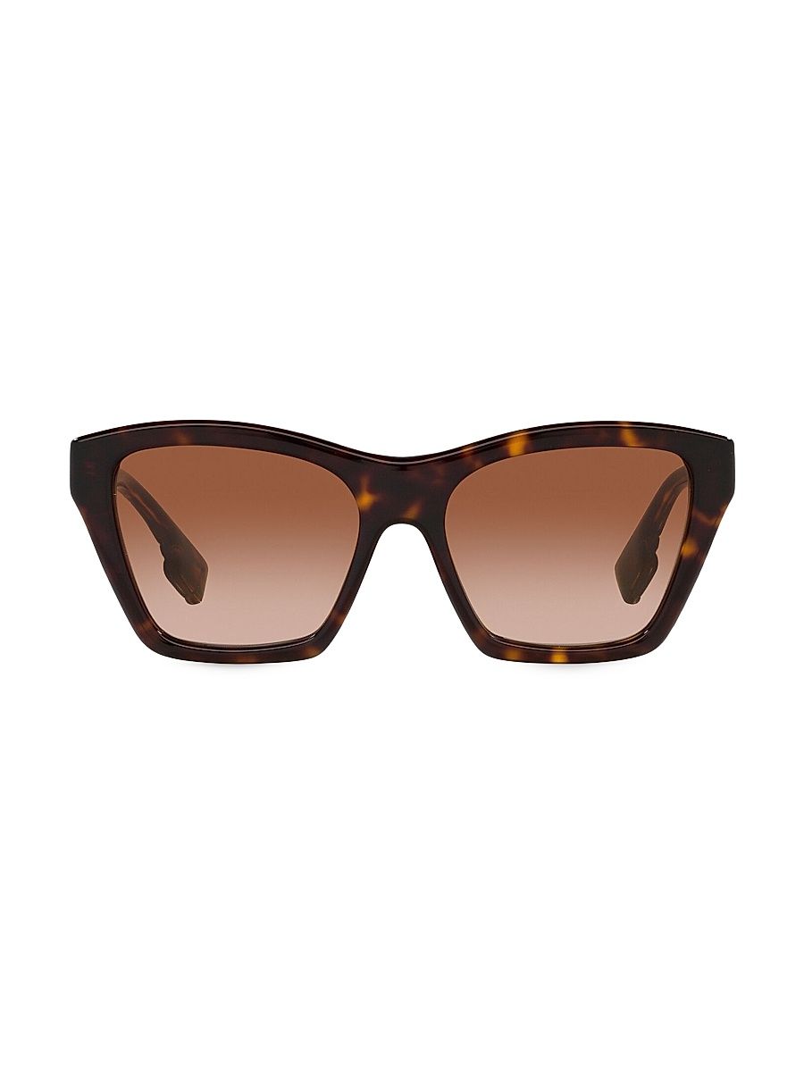 Women's Arden 54MM Square Polarized Sunglasses - Gradient Havana