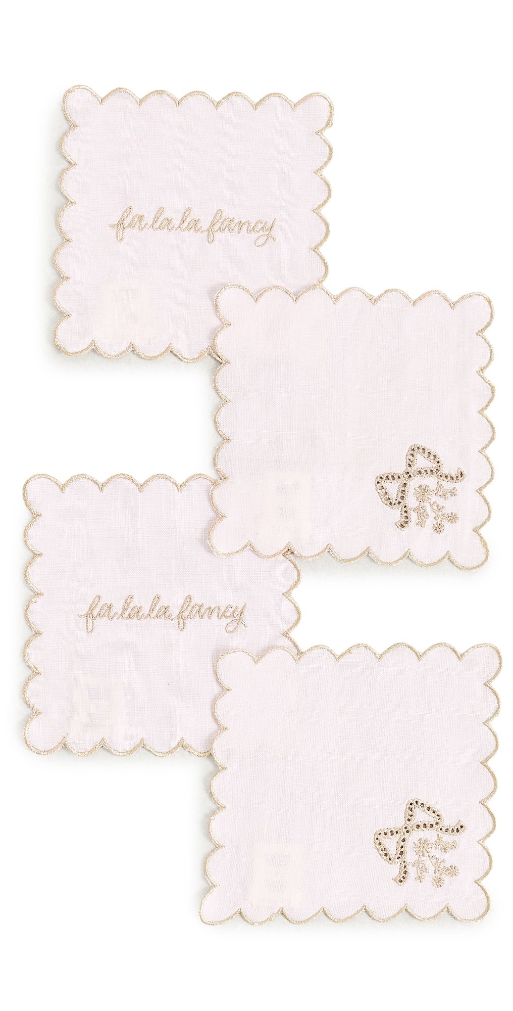 LoveShackFancy Winter Ribbon Cocktail Napkins Golden Hour One Size