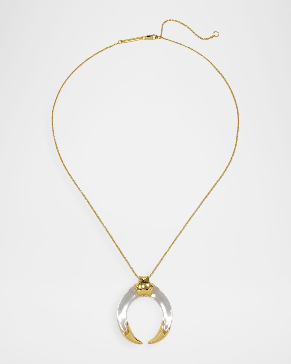 Gilded Tusk Lucite Necklace