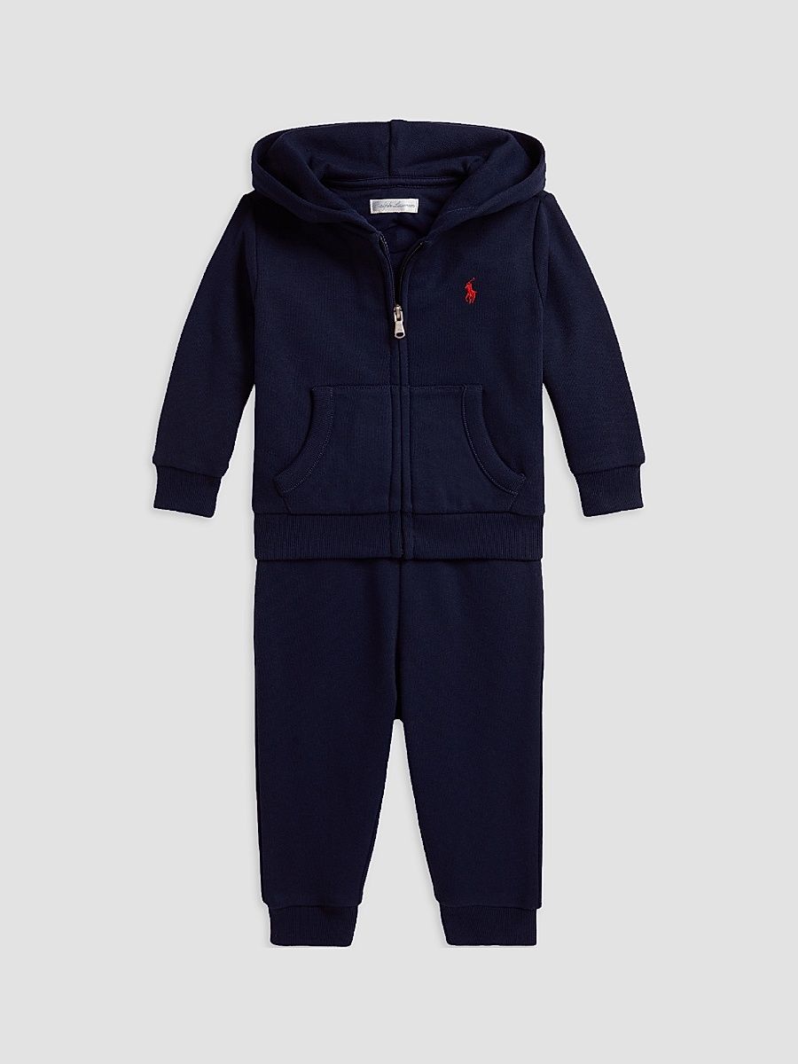 Baby Boy's 2-Piece Logo Sweatsuit - Refined Navy - Size 9 Months
