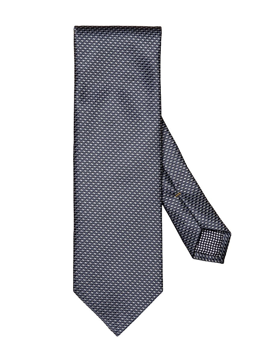 Men's Geometric Silk Tie - Blue