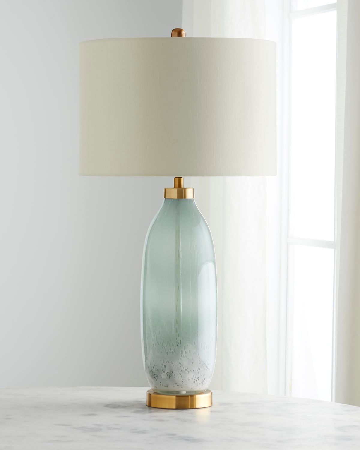 Carley Hand-Blown Green Glass Table Lamp