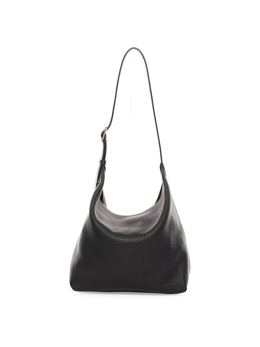 Women's Isa Leather Shoulder Bag - Black