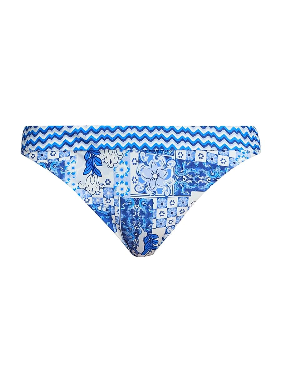 Women's Isla Printed Bikini Bottom - Ocean Combo - Size XL