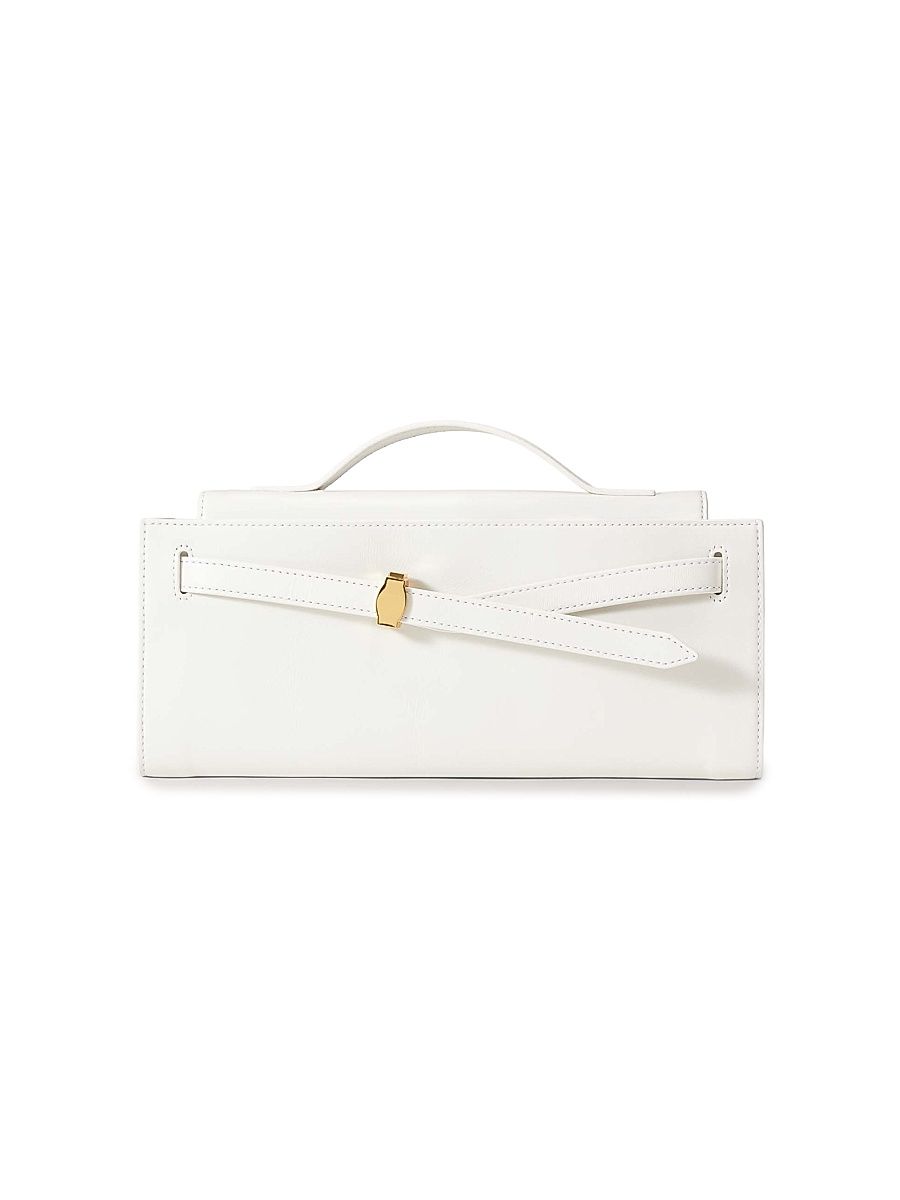 Women's Dash Leather Convertible Clutch - Off White