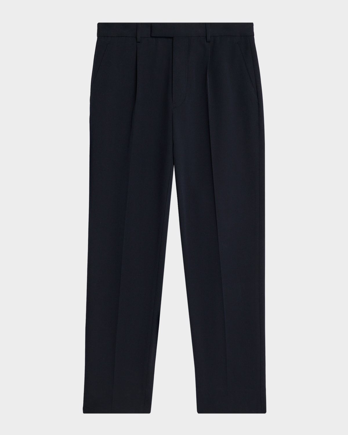 Men & apos;s Cotton and Wool Single-Pleated Pants