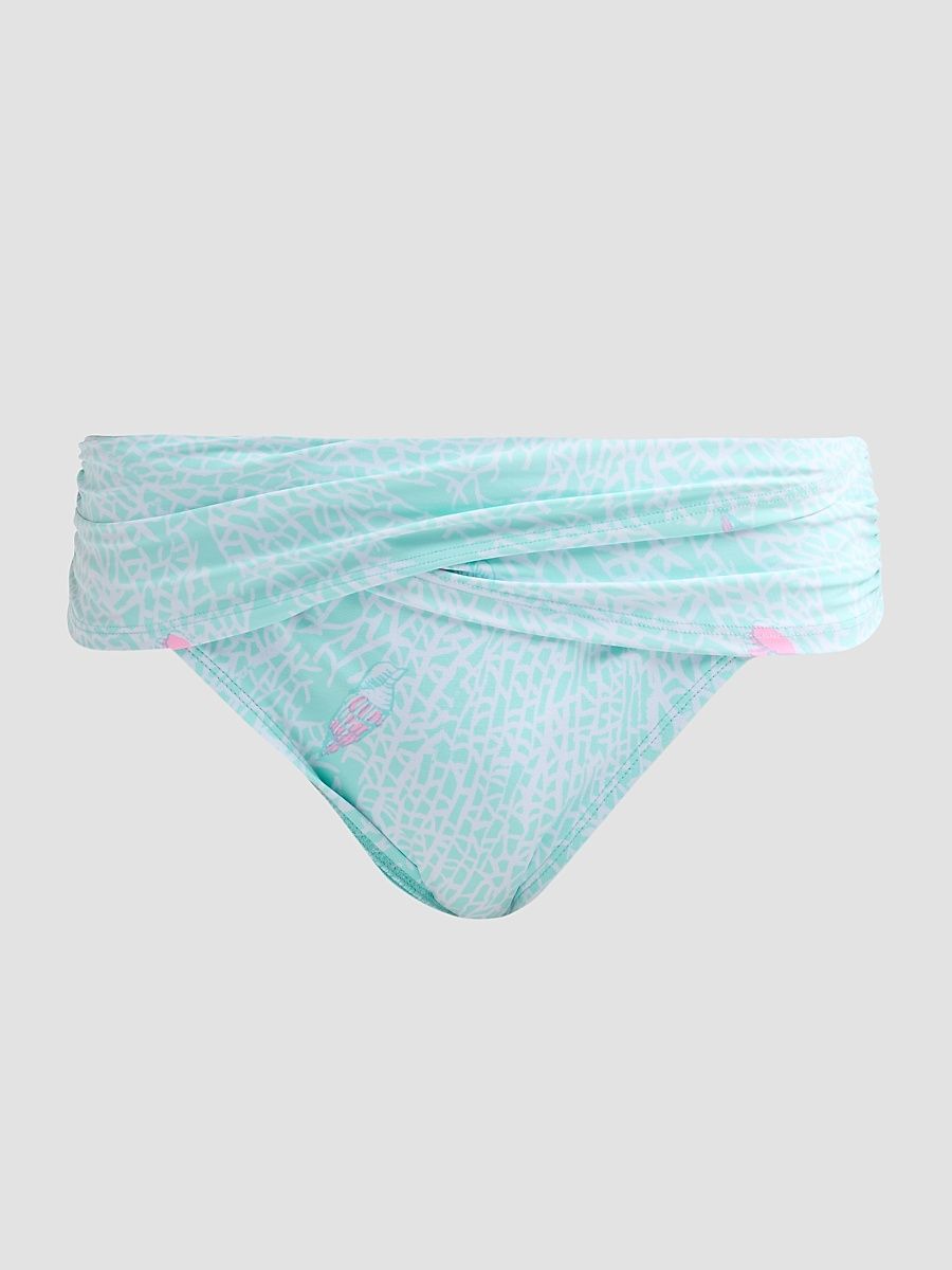Women's Lagoon Sarong Hipster Bikini Bottom - Mint - Size 12