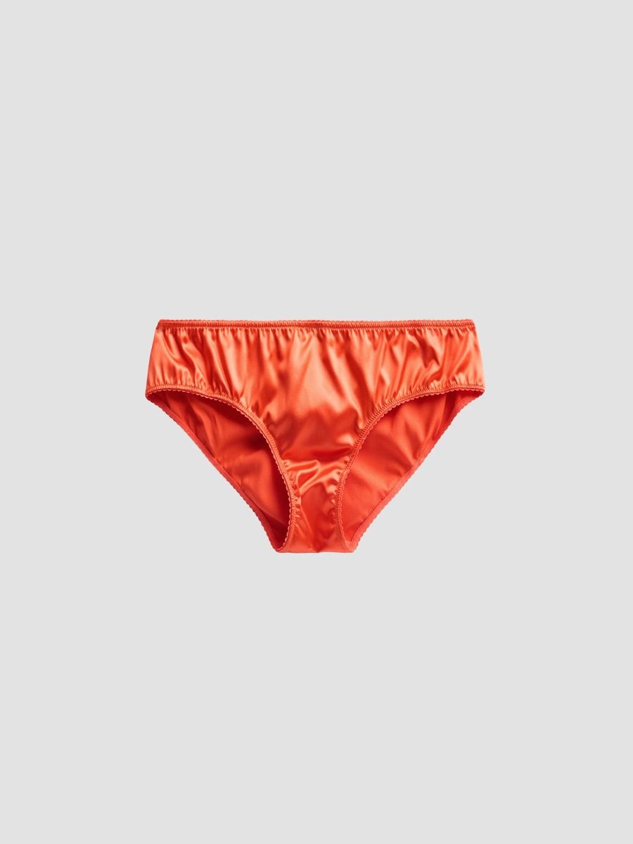 Dolce & Gabbana Women's Stretch-Silk Briefs - Arancio - Size Large
