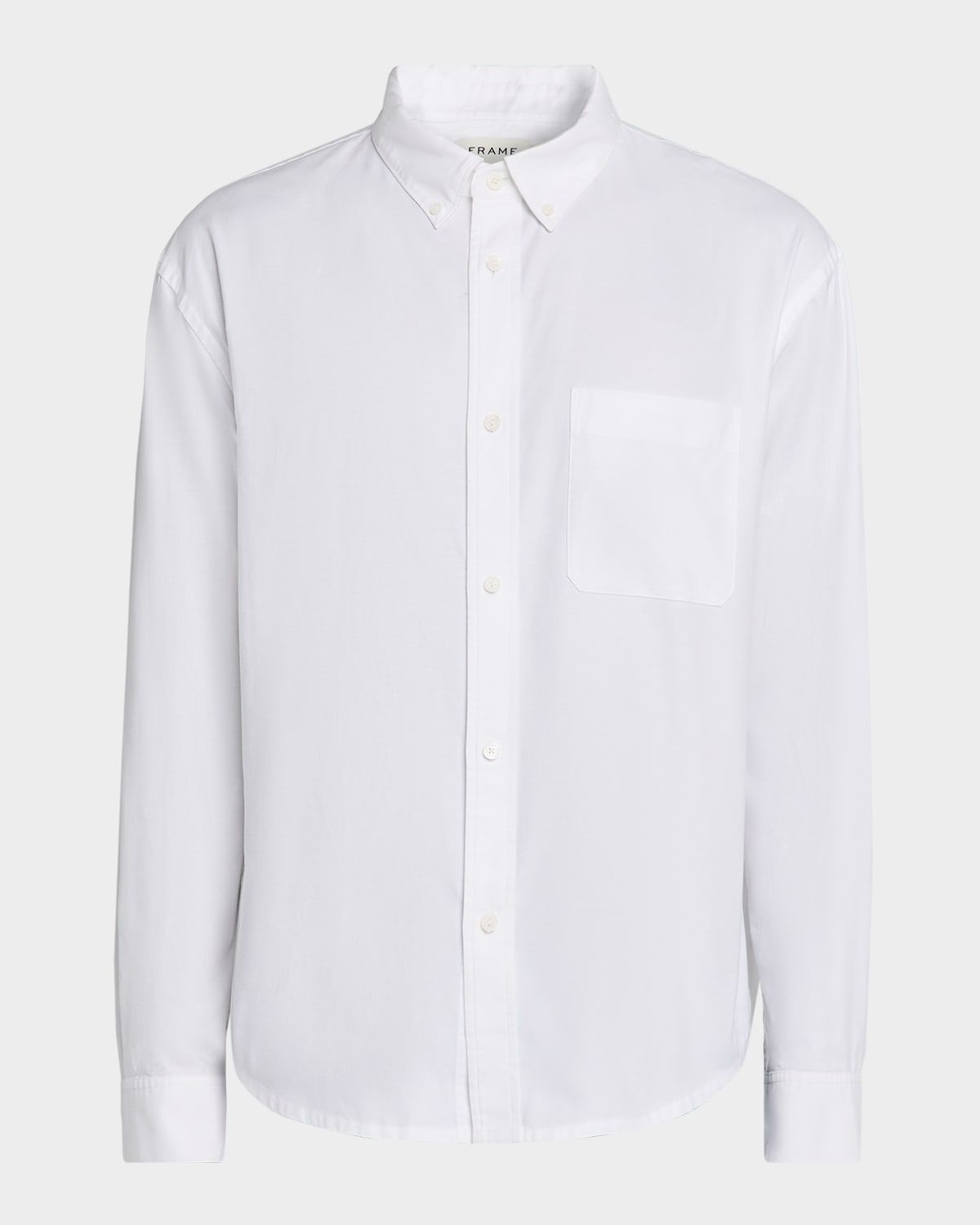 Men & apos;s Button-Collar Cotton Oxford Sport Shirt