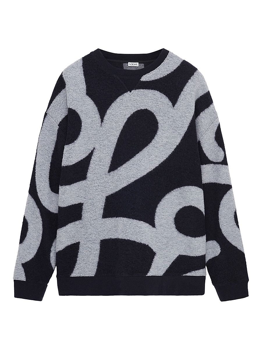 Men's Logo Crewneck Sweatshirt - Navy Grey - Size XXL