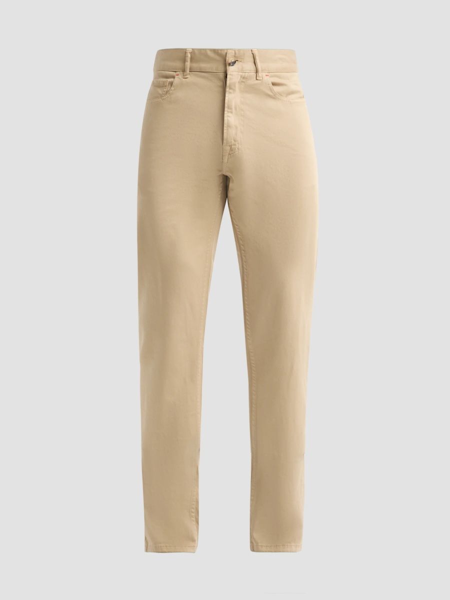 Isaia Men's Cash Cotton-Blend Five-Pocket Jeans - Medium Beige - Size 44