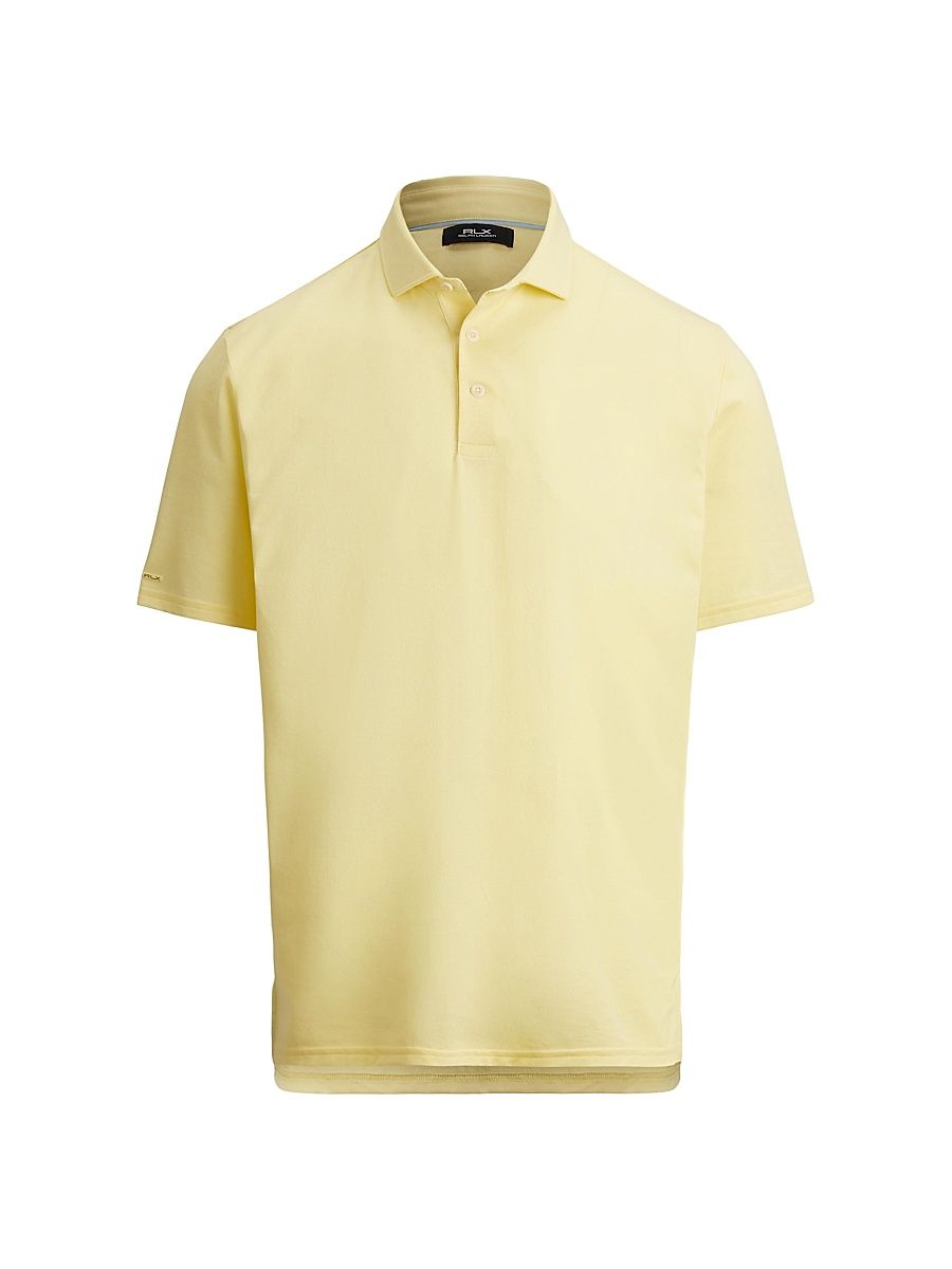 Men's Tour Pique Striped Polo Shirt - Wicket Yellow - Size XXL