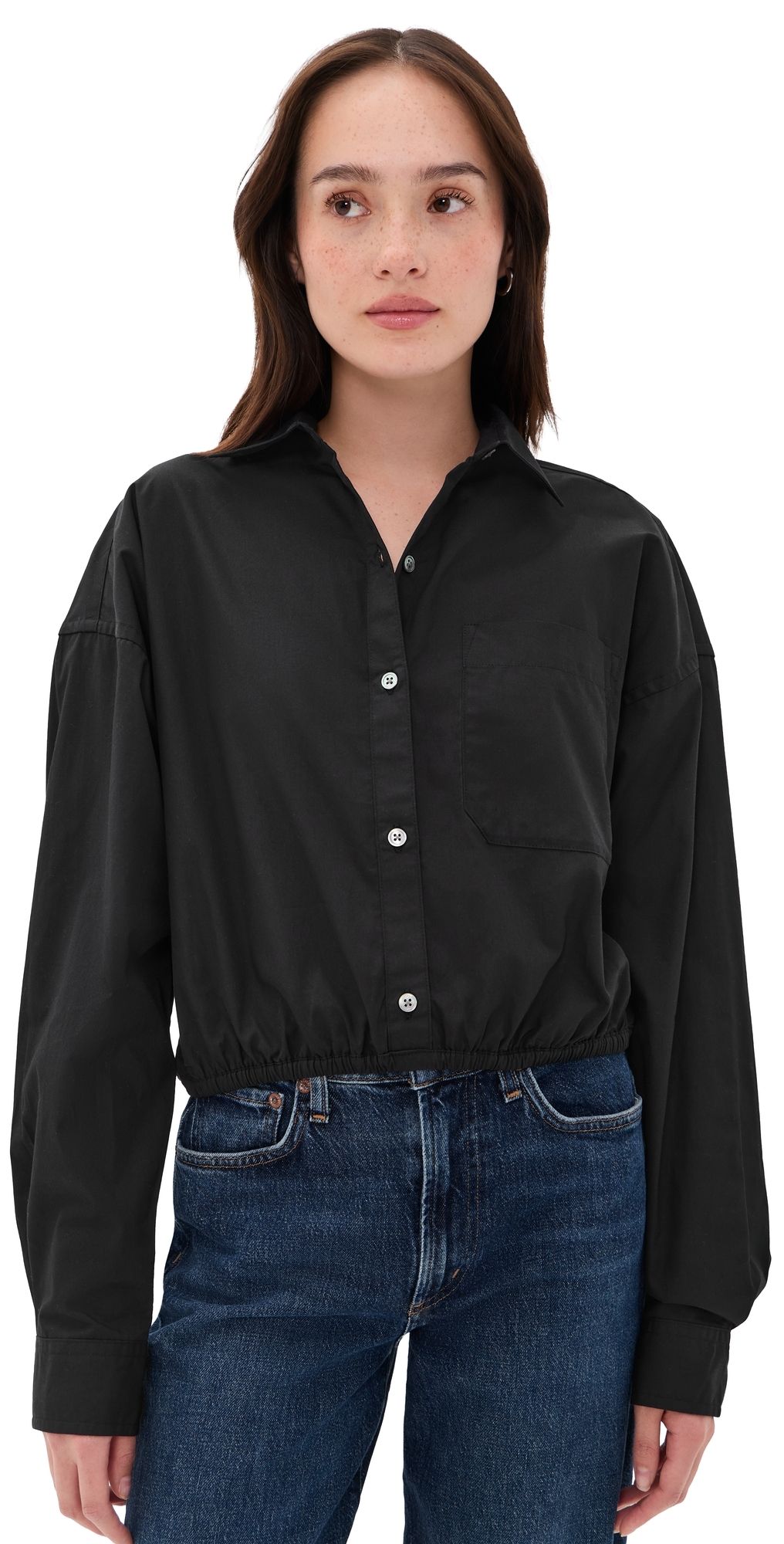 ATM Anthony Thomas Melillo Button Down Blouse Black M