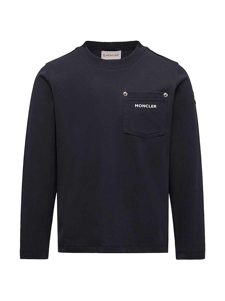 Little Boy's & Boy's Crewneck T-Shirt in Cotton - Navy Blue - Size 12