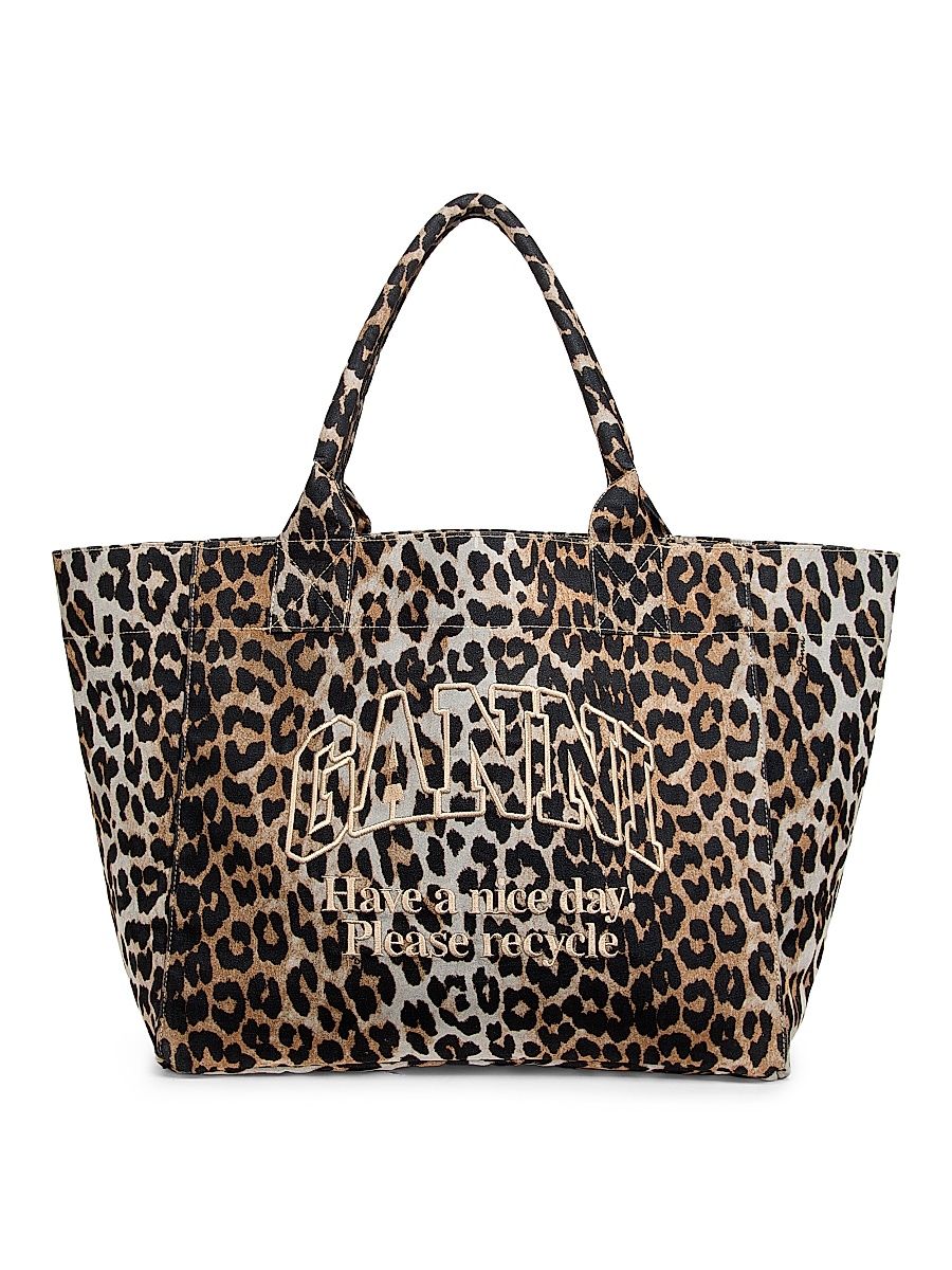 Women's Cotton-Blend Medium Reversible Trapeze Tote Bag - Orion Blue