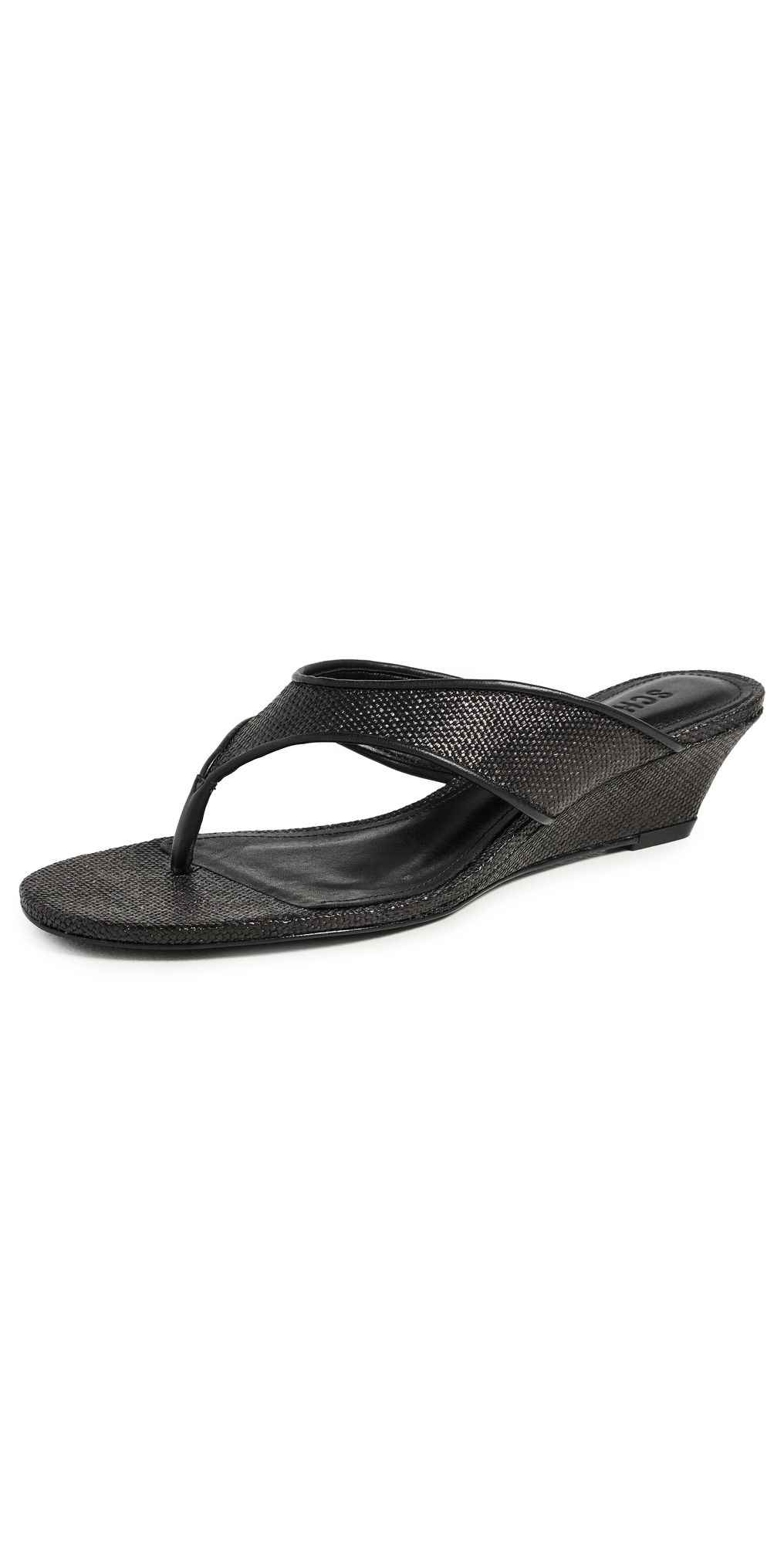 Schutz Maya Low Wedges Black 7.5