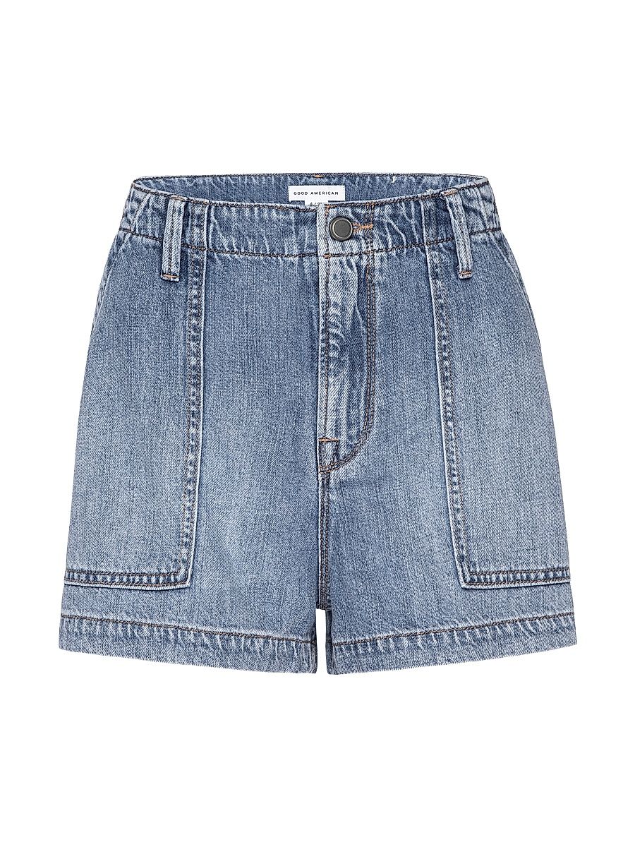 Women's Lite Linen Denim Shorts - Indigo - Size 8