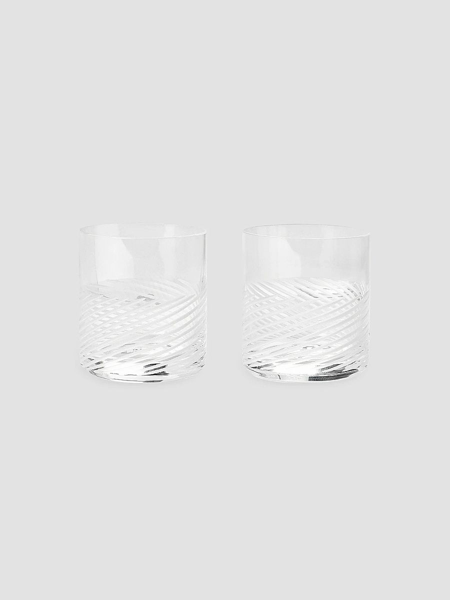 Brunello Cucinelli Set of Two Amaro Glasses in Murano Glass - Transparent