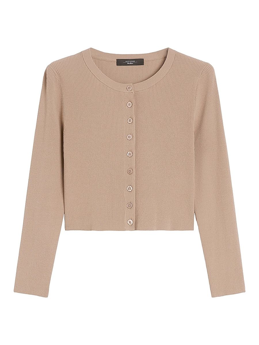 Women's Viscose Yarn Cardigan - Marron Glace - Size XL