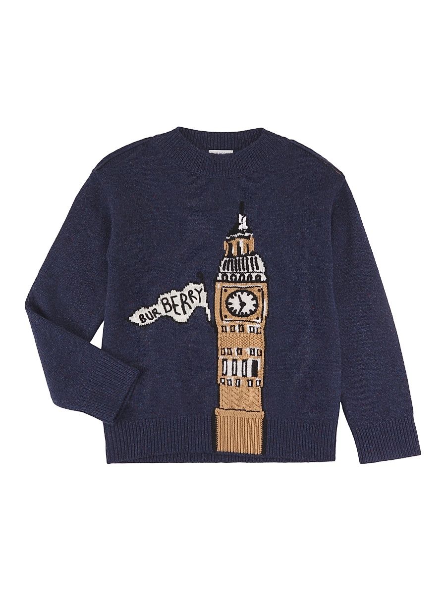 Little Kid's & Kid's Big Ben Wool Sweater - Storm Blue - Size 8
