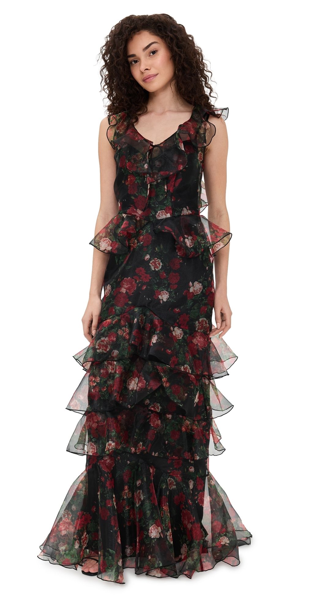 Damaris Bailey Carmen Dress Black Floral XS