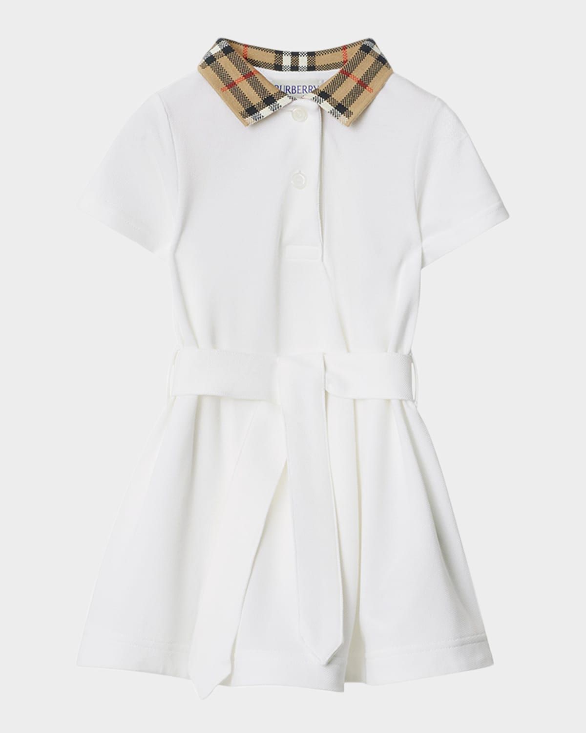Girl & apos;s Astrid Check Polo Shirtdress