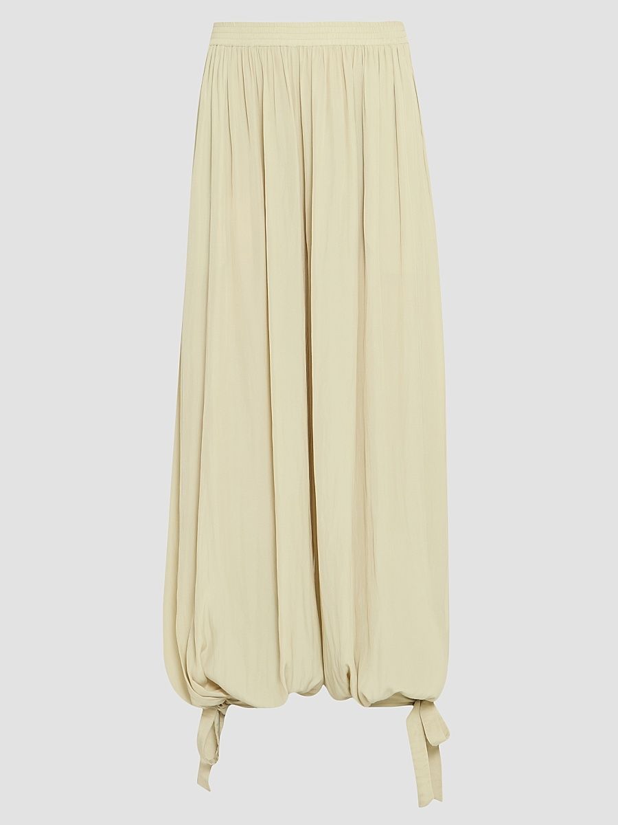 Women's Pin-Tuck Pleated Parachute Pants - Hay Green - Size 4