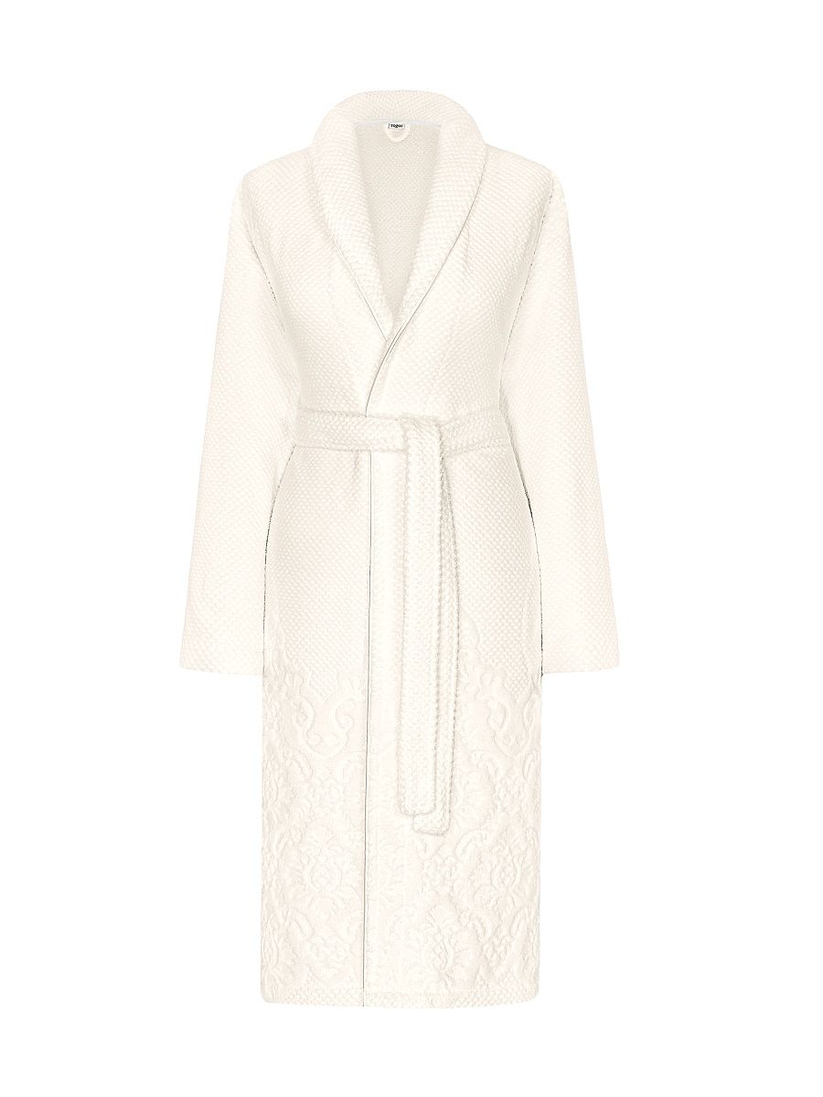 Women's Michelle Cotton Bathrobe - Ecru - Size XL