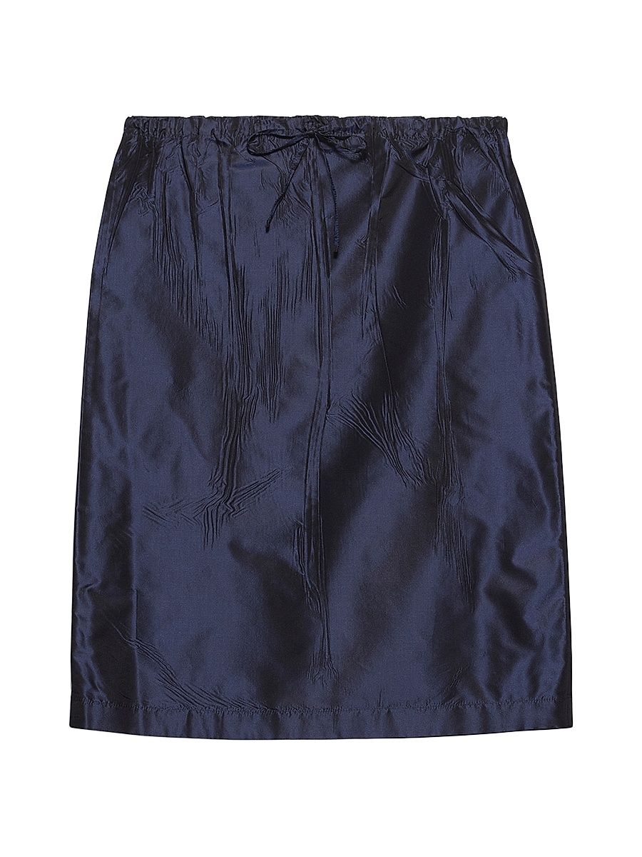 Women's Taffeta Midi Skirt - Blue - Size 4