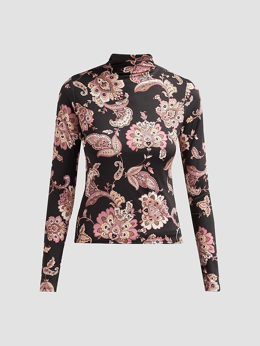 Women's Emman Printed Top - Autumn Chintz Jersey - Size XL
