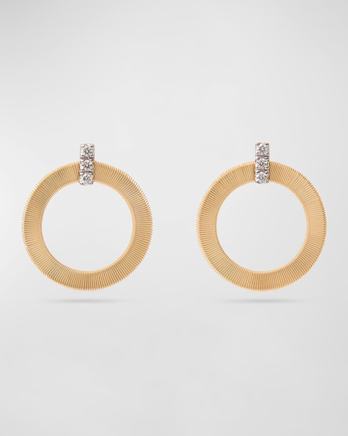 Masai 18k Gold Circular Diamond-Post Earrings