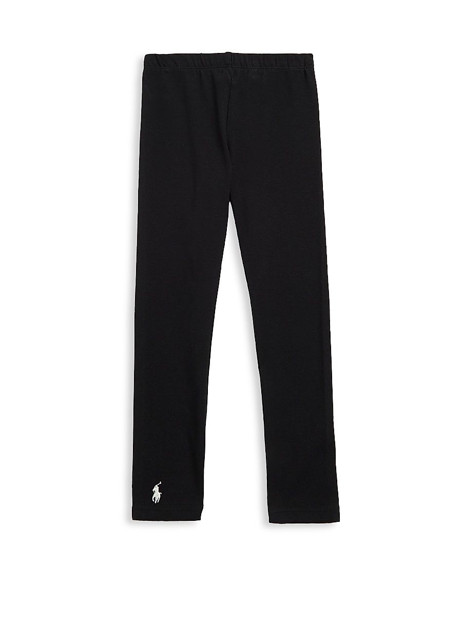 Little Girl's Elasticized Leggings - Black - Size 2