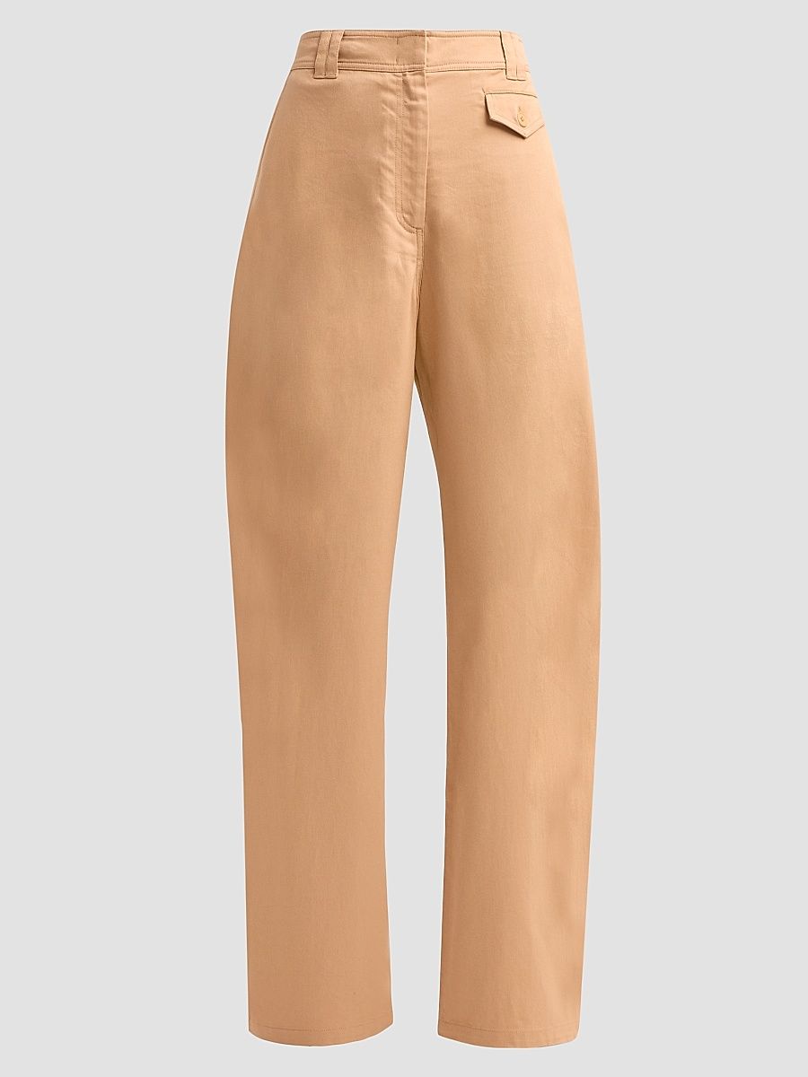 Women's Laure Barrel-Leg Trousers - Fawn - Size 12