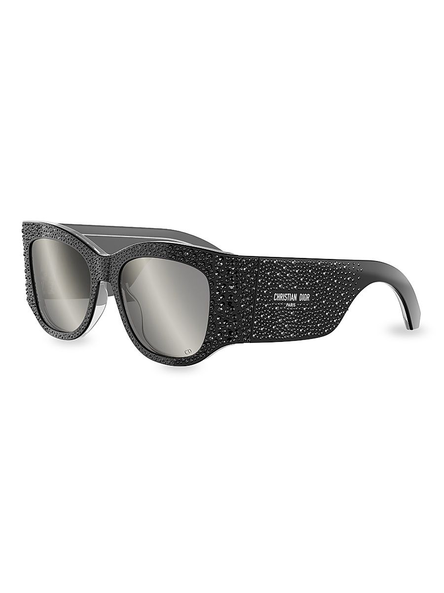 Women's DiorNuit S1I 54MM Square Sunglasses - Blackandsmokemirror