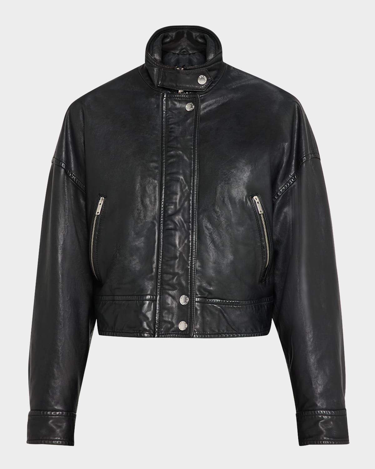 Angel Leather Bomber Jacket