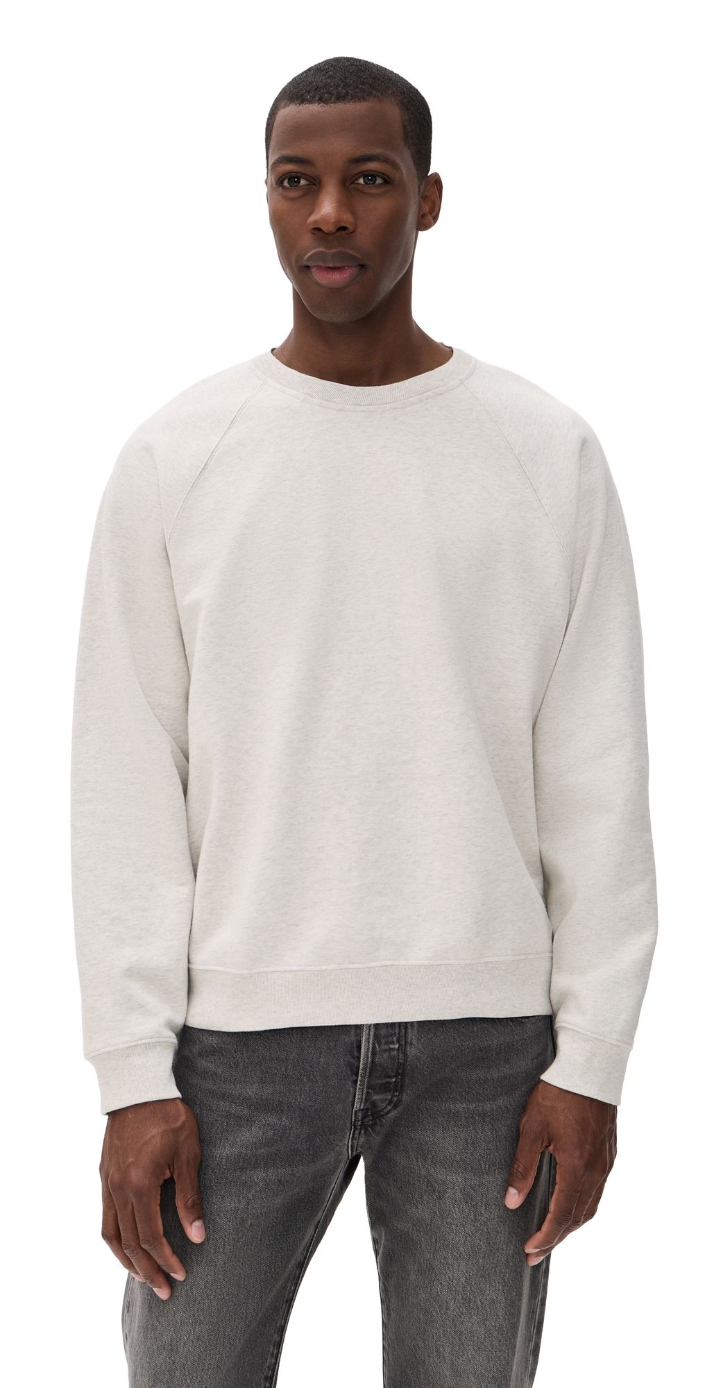 Madewell Terry Crew Neck Sweatshirt Heather Grey M