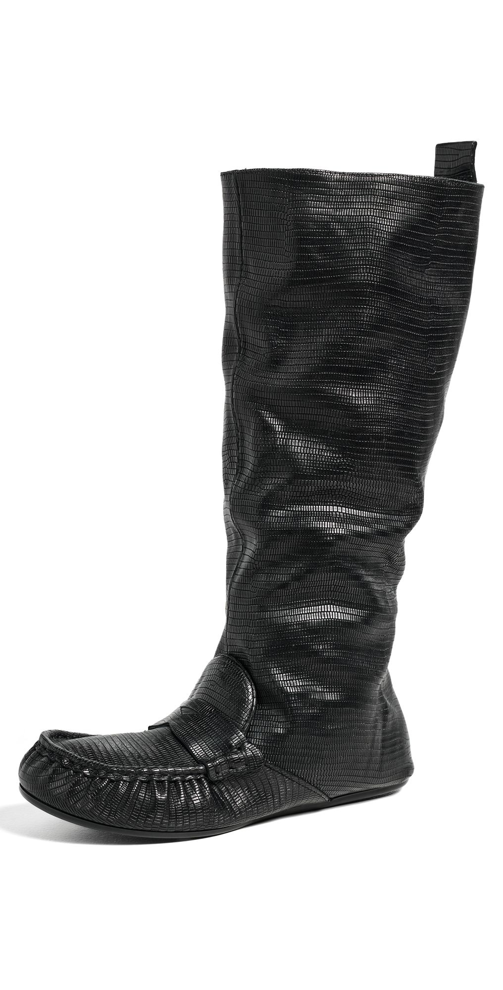 Acne Studios Bojan Slouch Lizard Boots Black 38