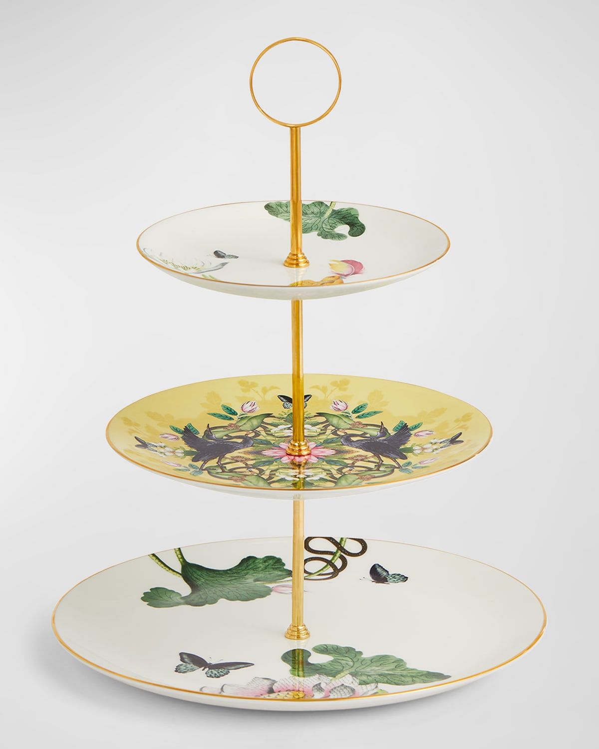 Waterlily Three-Tier Cake Stand