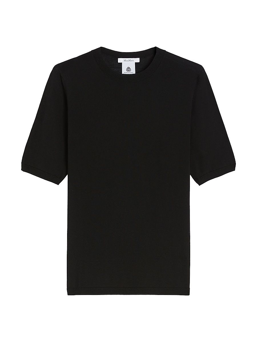 Women's Basic Wool Sweater - Black - Size XL